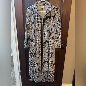 Zadie Bs Elegant Black and White Paisley dress